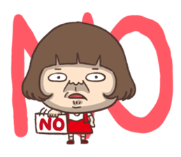 suspender skirt girl sticker #13551535