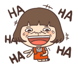 suspender skirt girl sticker #13551536