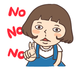 suspender skirt girl sticker #13551537