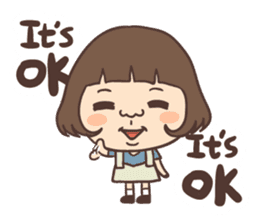 suspender skirt girl sticker #13551542