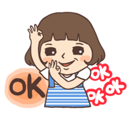 suspender skirt girl sticker #13551544