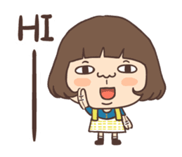 suspender skirt girl sticker #13551546