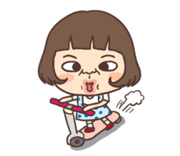 suspender skirt girl sticker #13551547