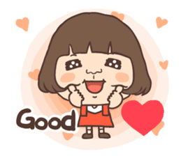 suspender skirt girl sticker #13551548