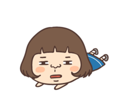 suspender skirt girl sticker #13551549