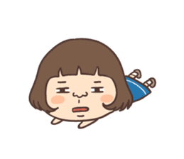 suspender skirt girl sticker #13551549