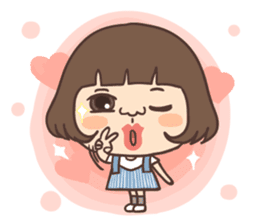 suspender skirt girl sticker #13551550