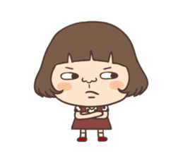 suspender skirt girl sticker #13551554