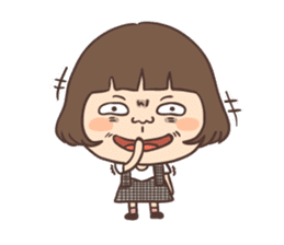 suspender skirt girl sticker #13551555