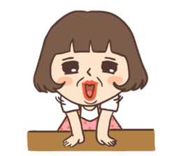 suspender skirt girl sticker #13551557