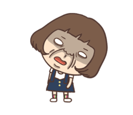 suspender skirt girl sticker #13551559