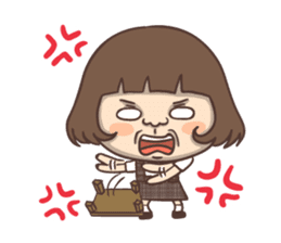 suspender skirt girl sticker #13551560