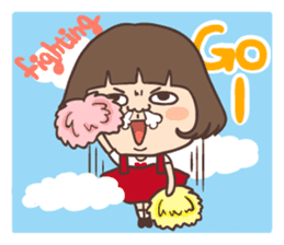 suspender skirt girl sticker #13551566