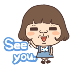 suspender skirt girl sticker #13551567