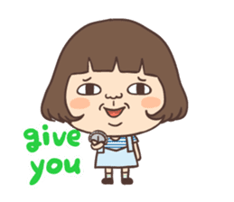 suspender skirt girl sticker #13551568