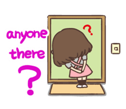 suspender skirt girl sticker #13551570