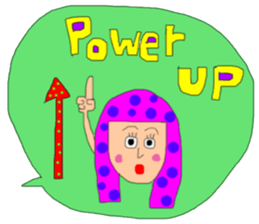 long -haired girl, it sprouts sticker #13552697