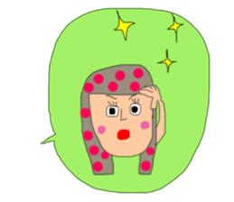 long -haired girl, it sprouts sticker #13552701