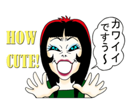 Shouting lady Ms.Horrormi sticker #13553688