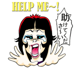 Shouting lady Ms.Horrormi sticker #13553695