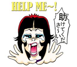 Shouting lady Ms.Horrormi sticker #13553695