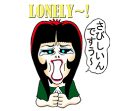 Shouting lady Ms.Horrormi sticker #13553696