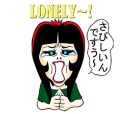 Shouting lady Ms.Horrormi sticker #13553696