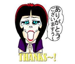 Shouting lady Ms.Horrormi sticker #13553698