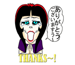 Shouting lady Ms.Horrormi sticker #13553698