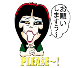 Shouting lady Ms.Horrormi sticker #13553699