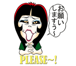 Shouting lady Ms.Horrormi sticker #13553699