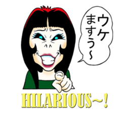 Shouting lady Ms.Horrormi sticker #13553705