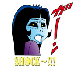 Shouting lady Ms.Horrormi sticker #13553724