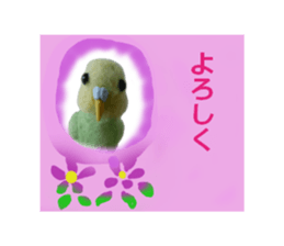 wool is a bird sticker of felt. sticker #13554264