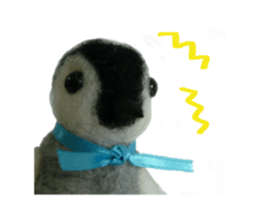 wool is a penguin sticker of felt. sticker #13554479