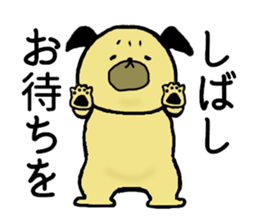 Pug's greetings sticker #13554741