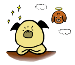 Pug's greetings sticker #13554757