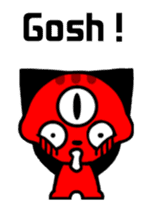 Three eyes of the cat Auriand sticker #13554762