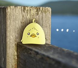 The Thinker bird4 message of photo sticker #13554894