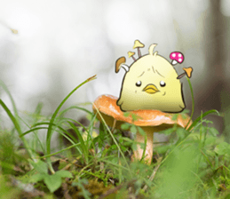 The Thinker bird4 message of photo sticker #13554899