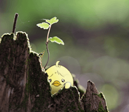 The Thinker bird4 message of photo sticker #13554901