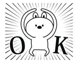 rabbit with wide open mouth sticker #13555137