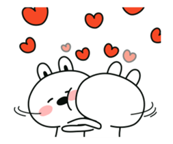 rabbit with wide open mouth sticker #13555138