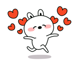 rabbit with wide open mouth sticker #13555141