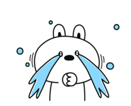 rabbit with wide open mouth sticker #13555149