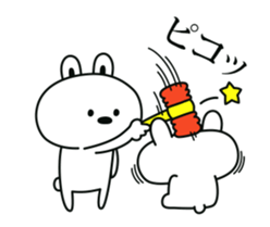 rabbit with wide open mouth sticker #13555153