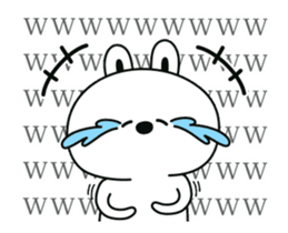 rabbit with wide open mouth sticker #13555154