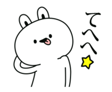 rabbit with wide open mouth sticker #13555157