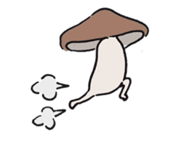 Shiitake mushrooms shiitakeo moves sticker #13555162