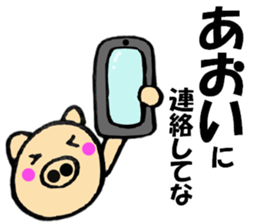 Names pig aoi sticker #13556025